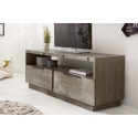 Masívny TV stolík Quinta 150cm borovica sivý