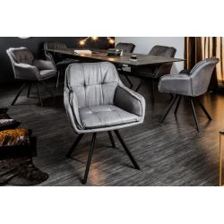 Luxusná otočná stolička Mezzo šedá 