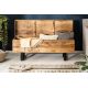 Lavica / Konferenčný stolík s úložným priestorom Industrial Studio 115 cm prírodná mango