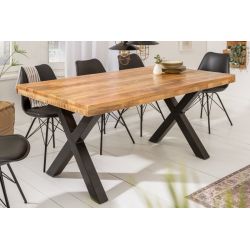 Masívny jedálenský stôl Tango 160cm prírodná 70mm mango industriálny štýl