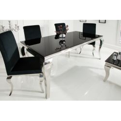 Exkluzívny jedálenský stôl Gilt 180cm čierny strieborný
