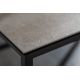 Industriálny konferenčný stolík Spark 100 cm keramika betónový vzhľad šedý čierny