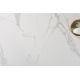 Industriálny konferenčný stolík Spark 100 cm keramika sklo mramorový vzhľad biely