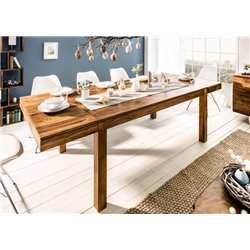 Jedálenský stôl Agbara 160-240 cm s predlžovacími doskami masív sheesham
