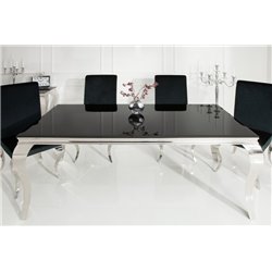 Exkluzívny jedálensky stôl Gilt 200cm čierny strieborný