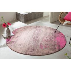 Okrúhly koberec Modern Art 150 cm béžový ružový