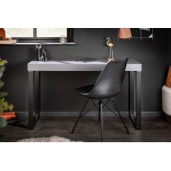 Písací stolík Berlin 120x40 cm sivý matný čierny