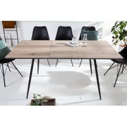 Rozkladací jedálenský stôl Condo 120-160 cm dub prírodný šedý čierny