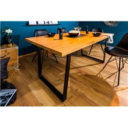 Jedálensky stôl Studio 160 cm drevený čierny prírodný