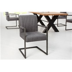 Elegantná konzolová stolička Privilege mikrovlákno kov šedá