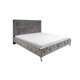Extravagantná posteľ 160 x 200 cm strieborná šedá